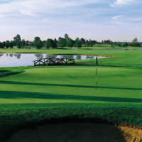 A view from hole #16 at Mayfair Lakes Golf and Country Club