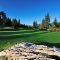 A view of the 8th green at Redstone Resort