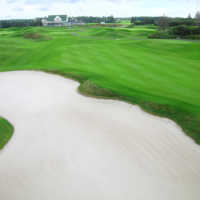 Links at Crowbush Cove: View from #11 with the clubhouse in background