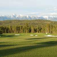 A sunset view from the driving range at Wildstone Golf Course
