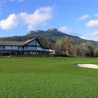 The new clubhouse at Duncan Meadows Golf and Country Club features a large deck, perfect for watching a tournament wrap up on 18.