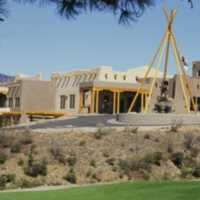 A view of the clubhouse at NkMip Canyon Desert Golf Course