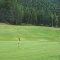 A view of the putting green at Sparwood Golf Club