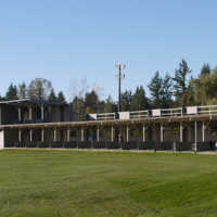 A view of the driving range at Langley Golf Club
